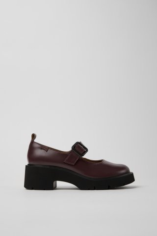 Camper Milah - Weinroter Lederschuh für Damen. Camper Milah - Weinroter Lederschuh für Damen.