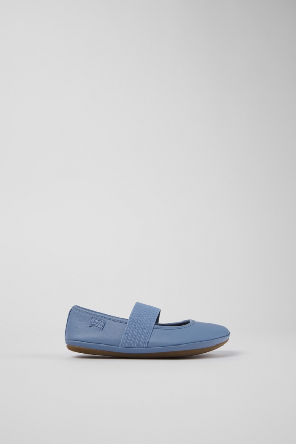 Camper Right - Blaue Lederballerinas