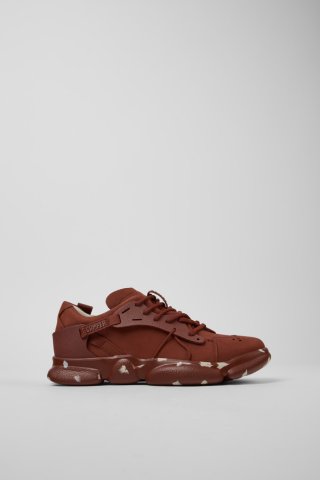 Camper Karst - Roter Damensneaker aus Textil und Nubukleder Camper Karst - Roter Damensneaker aus Textil und Nubukleder