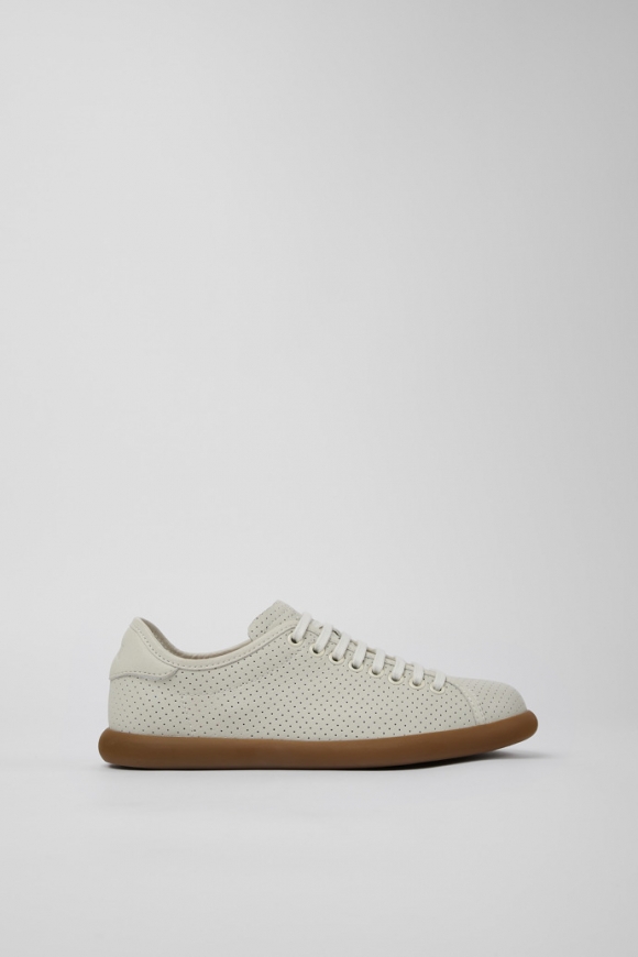 Camper Pelotas Soller - Weiße Ledersneaker für Damen.