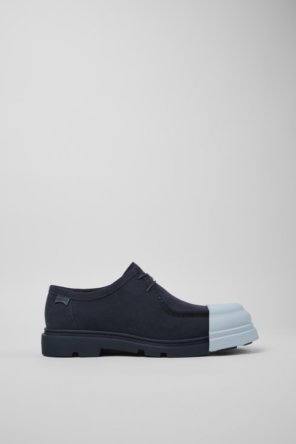 Camper Junction - Blauer Herrenschuh aus Nubukleder