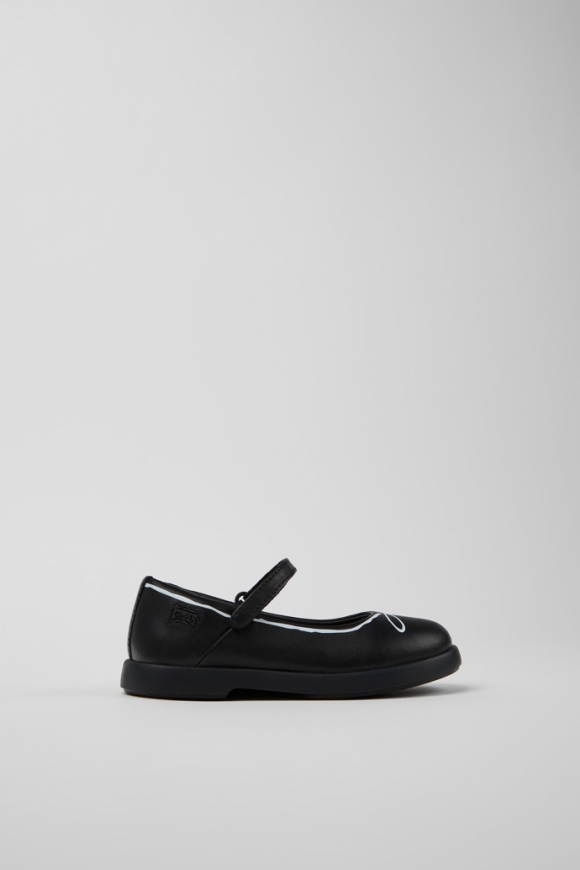 Camper Twins - Schwarzer Kinder-Mary Jane aus Leder