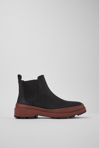 Camper Brutus Trek MICHELIN - Schwarze Damenstiefelette aus Nubukleder