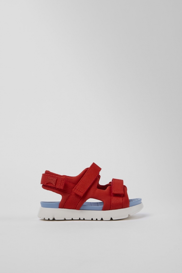 Camper Oruga - Rote Textilsandalen