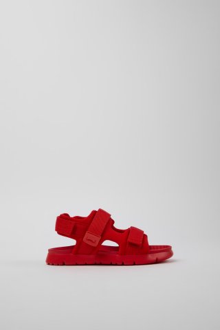 Camper Oruga - Rote Kindersandale aus Textil. Camper Oruga - Rote Kindersandale aus Textil.