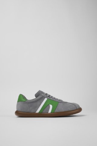 Camper Pelotas Soller - Grauer Damensneaker aus Nubukleder/Leder