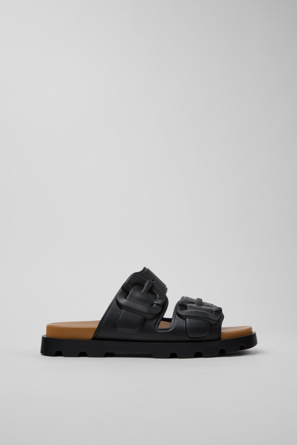 Camper Brutus Sandal - Schwarze Herrensandale aus Synthetik.