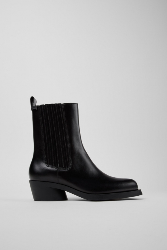 Camper Bonnie - Schwarzer Damenstiefel aus Leder