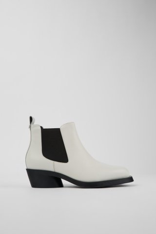 Camper Bonnie - Weiße Chelseastiefel aus Leder für Damen Camper Bonnie - Weiße Chelseastiefel aus Leder für Damen