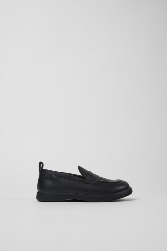 Camper Duet - Schwarzer Kinderballerina aus Leder.