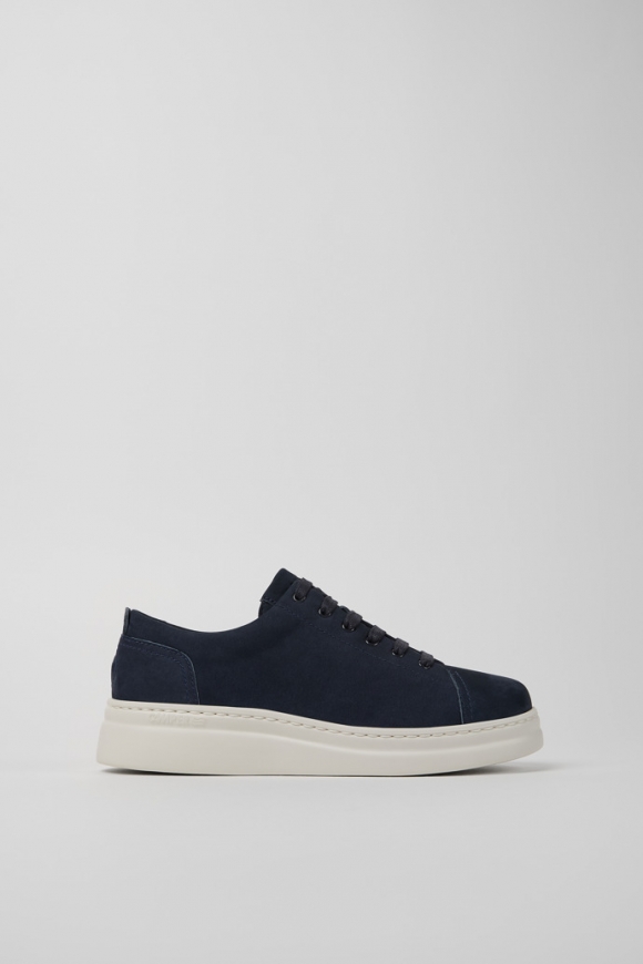 Camper Runner Up - Blauer Damessneaker aus Nubukleder.