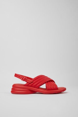 Camper Spiro - Damensandale aus Leder in Rot