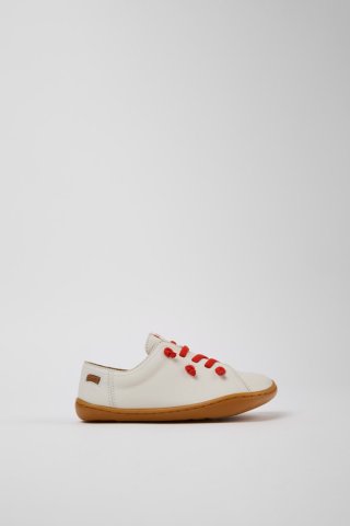 Camper Twins - Weißer Kinderschuh aus Leder. Camper Twins - Weißer Kinderschuh aus Leder.