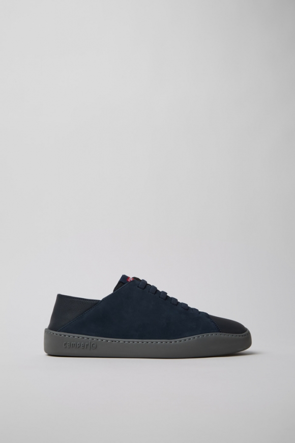 Camper Twins - Blauer Herrenschuh aus Nubukleder und Leder.