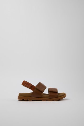 Camper Brutus Sandal - Braune Kindersandale aus Leder. Camper Brutus Sandal - Braune Kindersandale aus Leder.