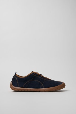 Camper Peu Path - Blauer Herrensneaker aus Nubukleder.