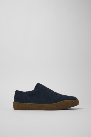 Camper Peu Terreno - Blauer Herrenschuh aus Nubukleder. Camper Peu Terreno - Blauer Herrenschuh aus Nubukleder.