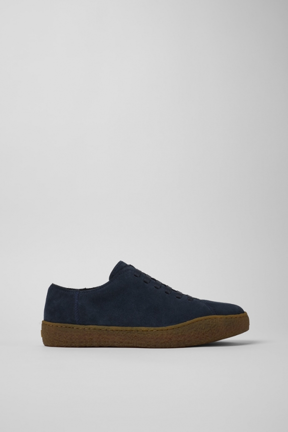 Camper Peu Terreno - Blauer Herrenschuh aus Nubukleder.