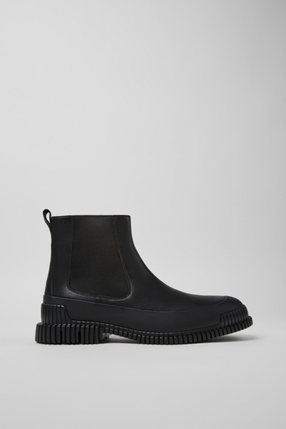 Camper Pix - Schwarze Herrenstiefelette aus Leder.