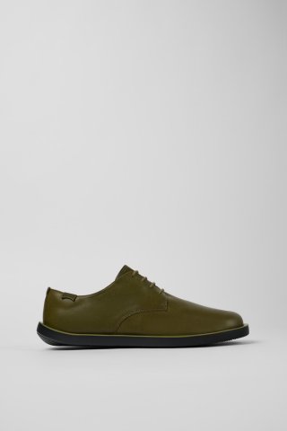Camper Wagon - Grüner Lederschnürschuh für Herren Camper Wagon - Grüner Lederschnürschuh für Herren