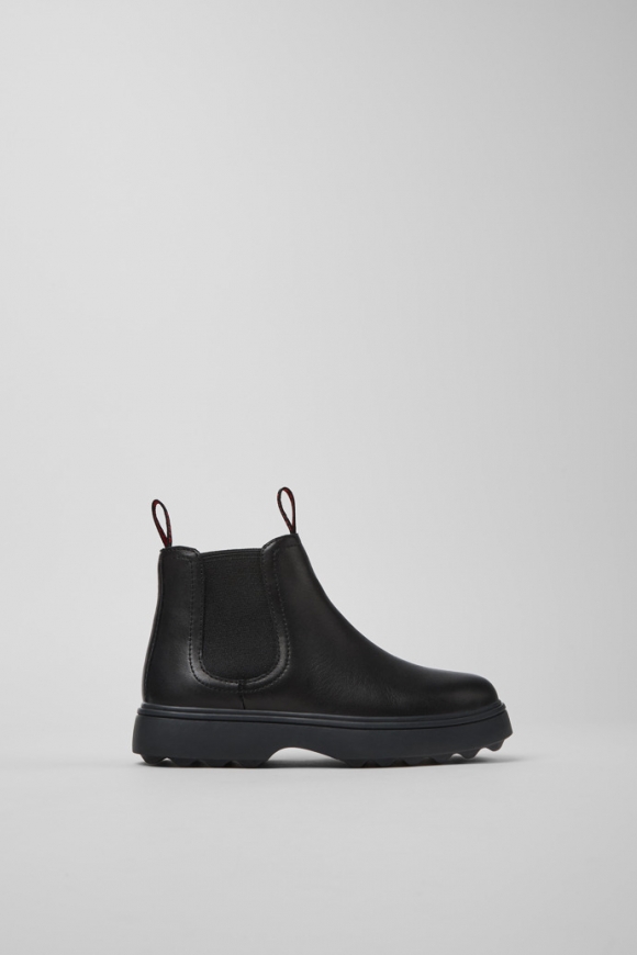 Camper Norte - Schwarze Kinderstiefelette aus Leder.