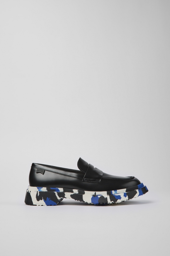 Camper Walden - Schwarze Lederloafer für Damen