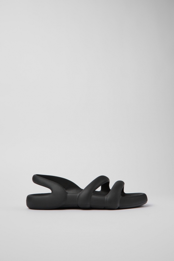 Camper Kobarah Flat - Schwarze Sandalen.