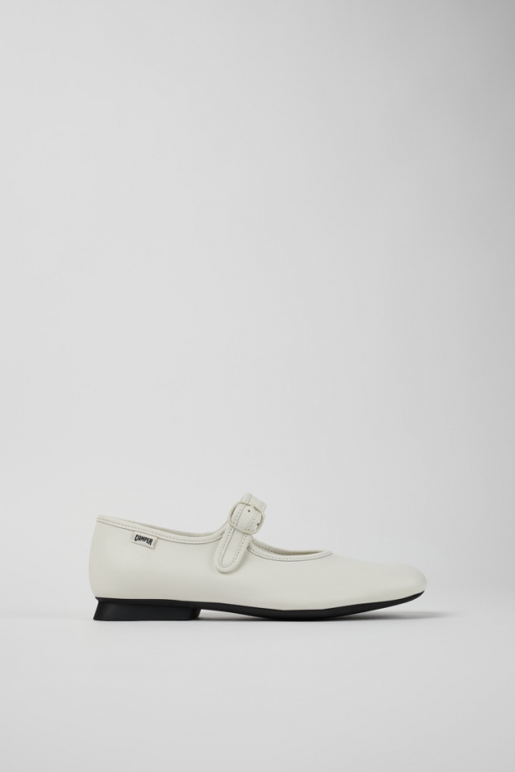 Camper Casi Myra - Weißer Frauenschuh aus Leder.