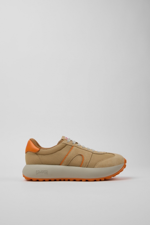 Camper Pelotas Athens - Mehrfarbiger Damensneaker aus recyceltem PET und Nubukleder.