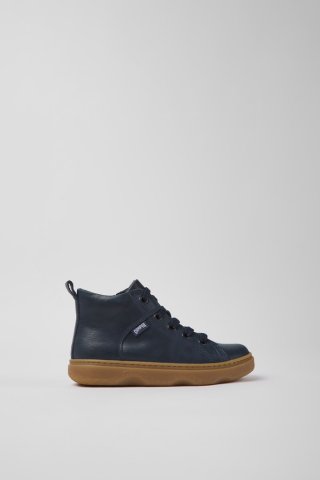 Camper Kiddo - Blaue Kinderstiefelette aus Leder. Camper Kiddo - Blaue Kinderstiefelette aus Leder.