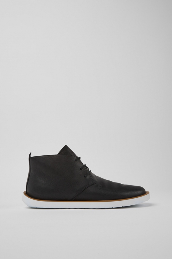 Camper Wagon - Schwarzer Herrenschuh aus Leder Camper Wagon - Schwarzer Herrenschuh aus Leder