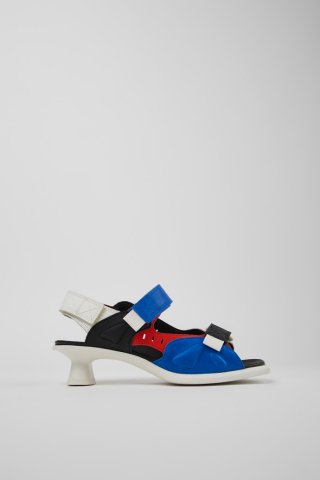 Camper Dina - Mehrfarbige Doppelriemen-Sandalen recyceltes Leder Camper Dina - Mehrfarbige Doppelriemen-Sandalen recyceltes Leder