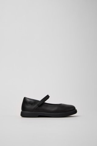Camper Duet - Schwarzer Kinderballerina aus Leder. Camper Duet - Schwarzer Kinderballerina aus Leder.