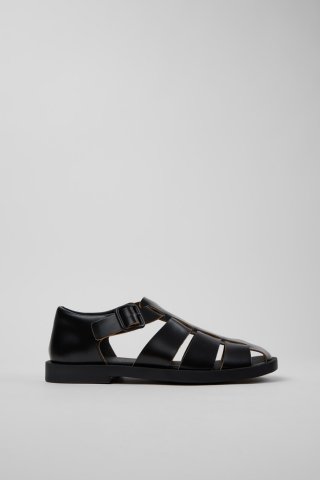 Camper Don - Schwarze Ledersandale für Herren. Camper Don - Schwarze Ledersandale für Herren.