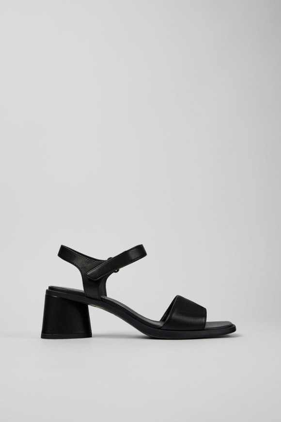 Camper Kiara - Schwarze Ledersandalen für Damen