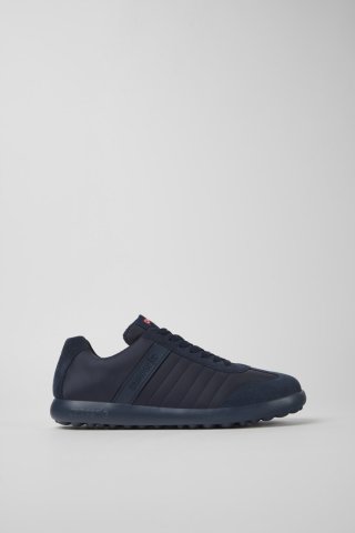 Camper Pelotas XLF - Blauer Herrensneaker aus Textil und Nubukleder.
