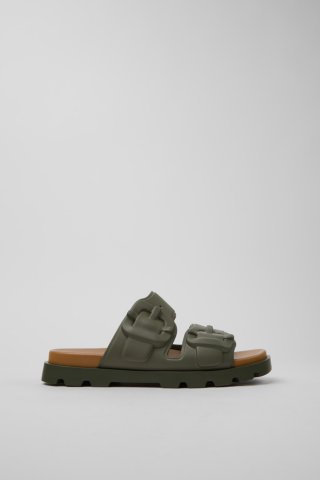 Camper Brutus Sandal - Grüne Herrensandalen aus Synthetik.