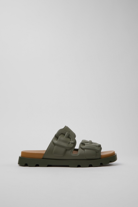 Camper Brutus Sandal - Grüne Herrensandalen aus Synthetik.