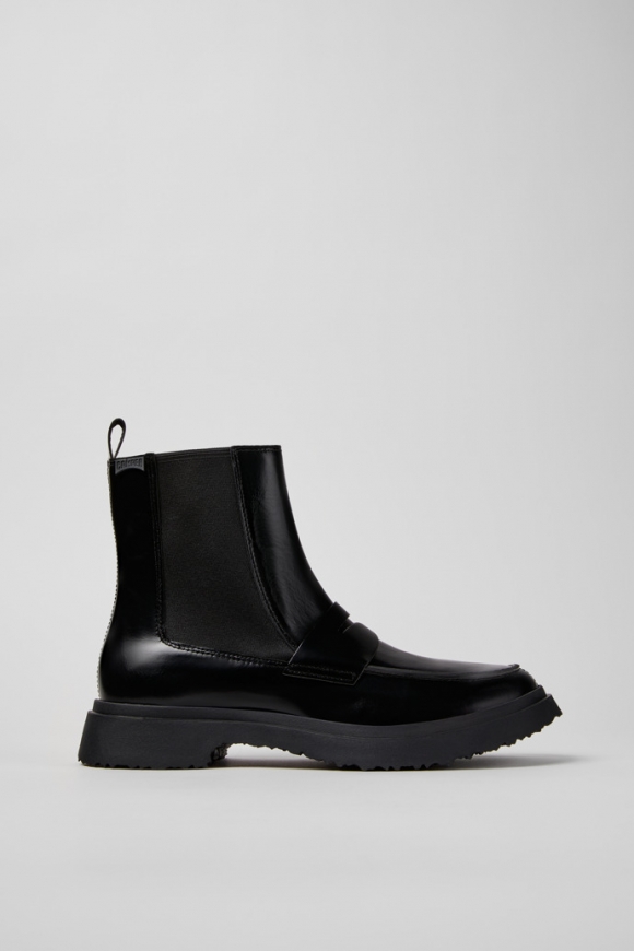 Camper Walden - Schwarzer Herrenhalbstiefel aus Leder.