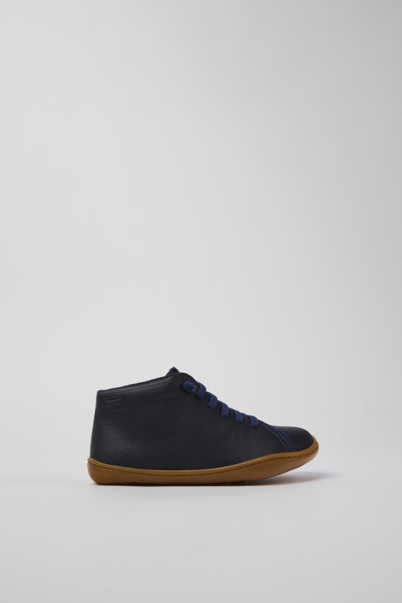 Camper Peu - Blaue Lederstiefeletten für Kinder.
