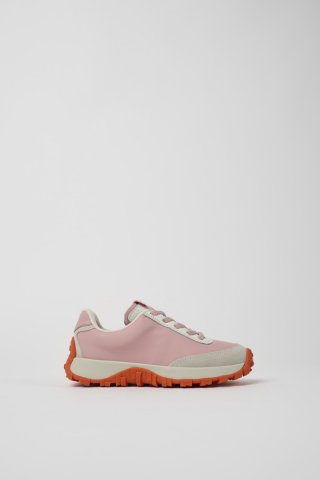 Camper Drift Trail - Rosa-graue Kindersneaker aus Leder und Nubukleder Camper Drift Trail - Rosa-graue Kindersneaker aus Leder und Nubukleder