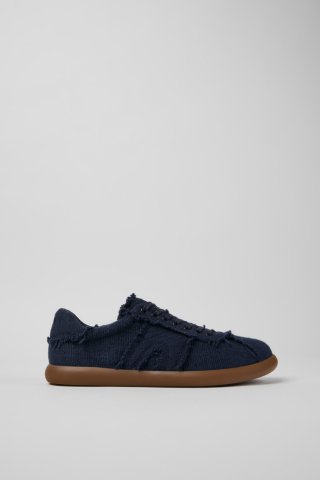 Camper Pelotas Soller - Blauer Herrensneaker aus Bio-Baumwolle.