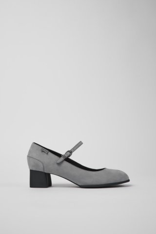Camper Katie - Graue Mary-Jane-Schuhe mit Absatz aus Nubuk Camper Katie - Graue Mary-Jane-Schuhe mit Absatz aus Nubuk