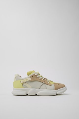 Camper Twins - Mehrfarbiger Damensneaker aus Leder und Textil. Camper Twins - Mehrfarbiger Damensneaker aus Leder und Textil.