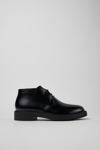 Camper Dean - Schwarze Herrenstiefelette aus Leder. Camper Dean - Schwarze Herrenstiefelette aus Leder.