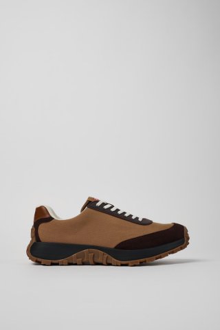 Camper Drift Trail VIBRAM - Brauner Herrensneaker aus Textil/Nubukleder