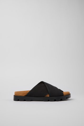 Camper Brutus Sandal - Schwarze Damensandalen aus Textil mit Kreuzriemen Camper Brutus Sandal - Schwarze Damensandalen aus Textil mit Kreuzriemen