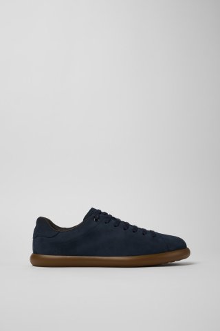 Camper Pelotas Soller - Blauer Herrensneaker aus Nubukleder