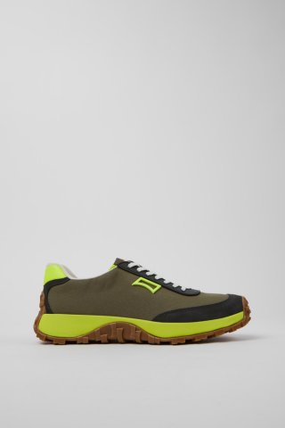 Camper Drift Trail VIBRAM - Mehrfarbiger Herrensneaker aus Recycling-PET und Nubukleder.