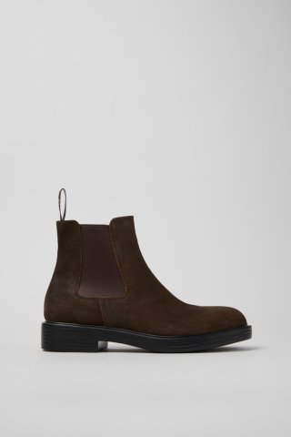 Camper Dean - Braune Herrenstiefelette aus Nubukleder. Camper Dean - Braune Herrenstiefelette aus Nubukleder.